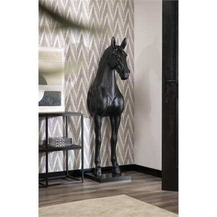 Coco Maison Horse Standing beeld H180cm Zwart